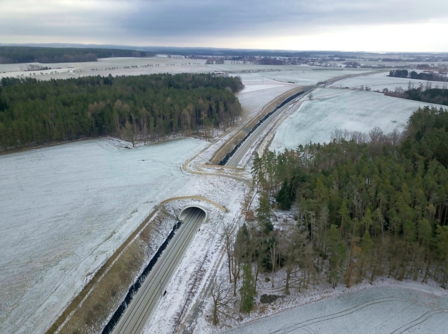 Ecoduct over railway